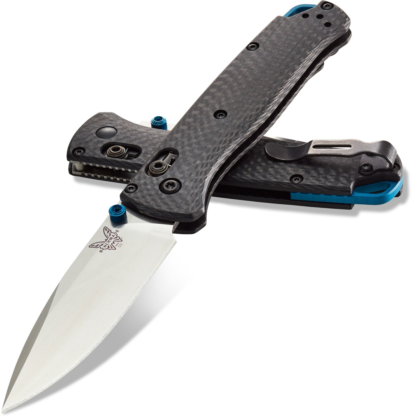 Benchmade - 535-3 Bugout Knife - Drop-Point Blade - Plain Edge - Carbon Fiber Handle