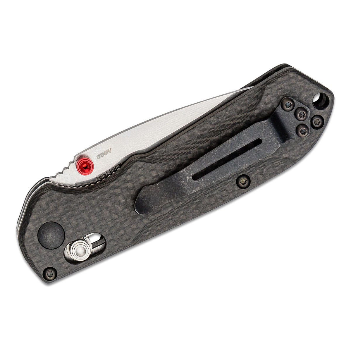 Benchmade 565-1 Mini Freek Carbon Fiber Knife - Drop-Point Blade - Premium Small Frame Folding Knife