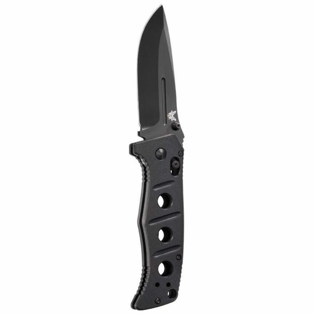 Benchmade - Adamas 275 Knife - Plain Drop-Point - Black Handle - 275BK