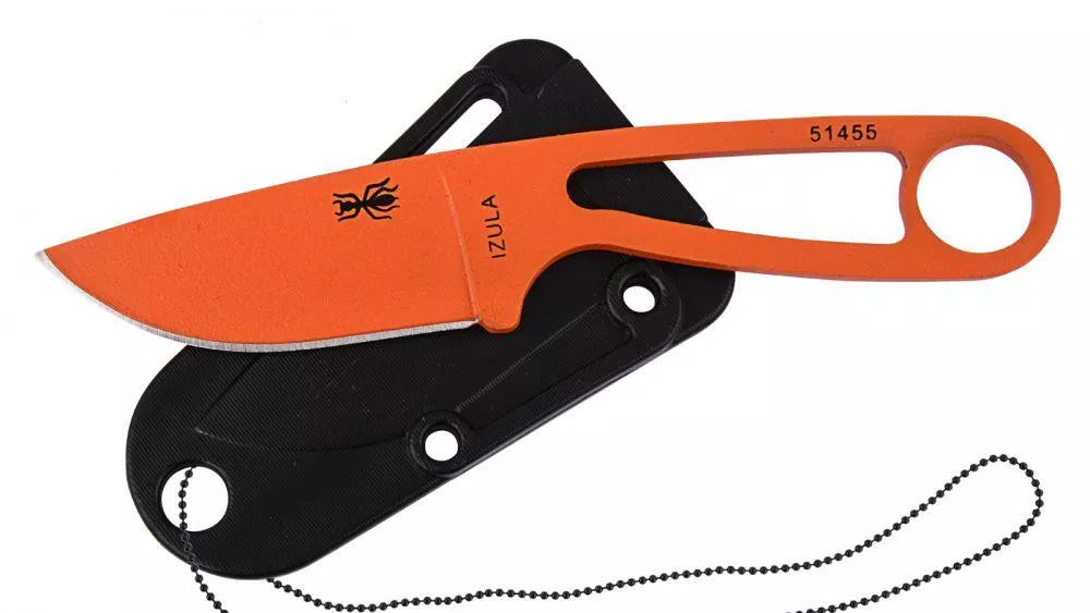 ESEE Izula in Hunt Orange - Fixed Blade Knife w/ Molded Polymer Sheath