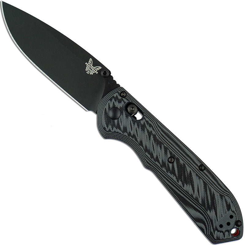 Benchmade 560BK-1 - Freek 560-1 - EDC Folding Knife - Drop-Point Blade - Manual Open - Axis Locking Mechanism - Coated Gray/Black