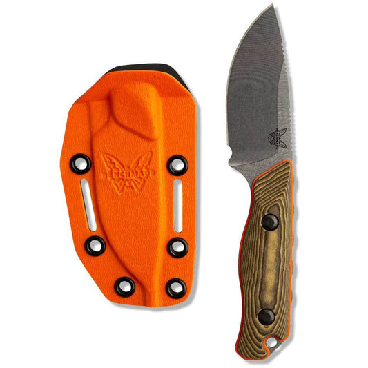 Benchmade - 15017-1 Hidden Canyon Hunter Knife - Drop Point Blade - Plain Edge - Chocolate/Brown/Maple/Orange G10 Handle
