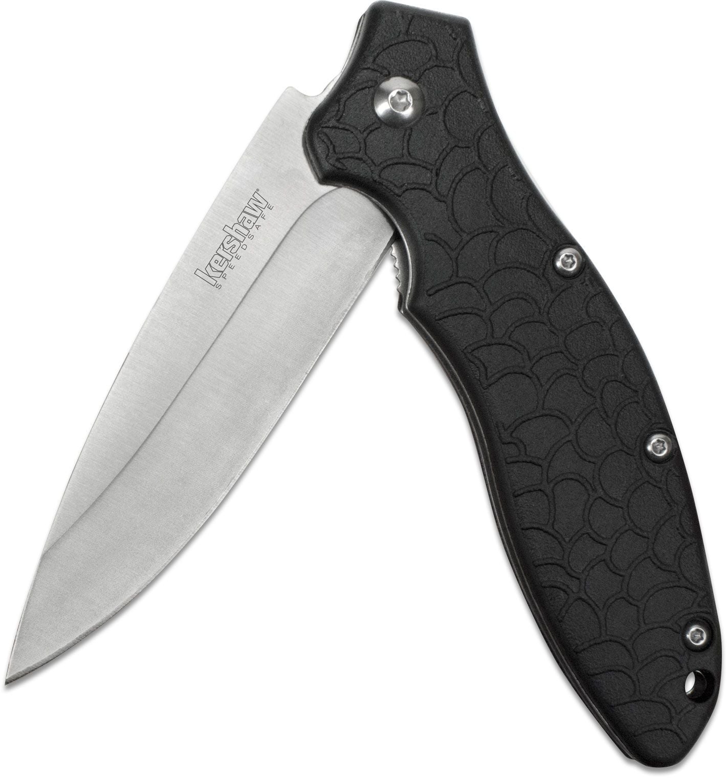 Kershaw Oso Sweet (1830) Folding Pocketknife with Satin-Finished 3.1-Inch 8Cr13MoV Stainless Steel Blade - Glass-Filled Nylon Handle - SpeedSafe Assisted Open - Liner Lock - Reversible Pocketclip - 3.2 OZ. - Black