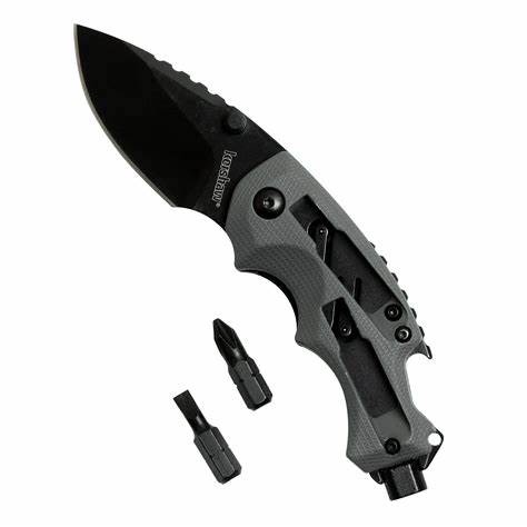 Kershaw Shuffle DIY - Clam Packaging - Compact Multifunction Pocket Knife (8720) - 2.4 Inch 8Cr13MoV Steel Blade with Black Oxide Coating - EveryDay Utility Knife with Carbon Strength and High Tech Function - 3.5 oz