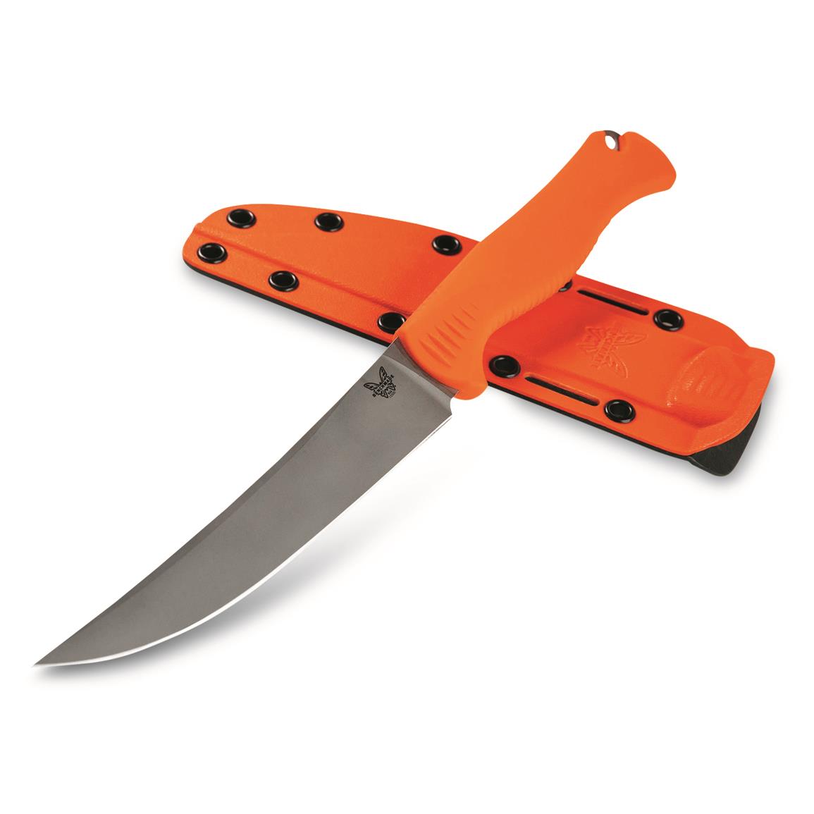 Benchmade - 15500 Meatcrafter Knife - Plain Edge - Orange Santoprene Handle